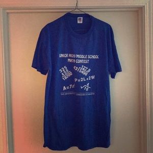 Vintage 1980s math contest shirt Made in USA
